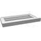 Ekena Millwork Vertical Surface Mount PVC Gable Vent: Functional, w/ 2"W x 2"P Brickmould Sill Frame, 22"W x 12"H GVPVE22X1203SF - alternate 4